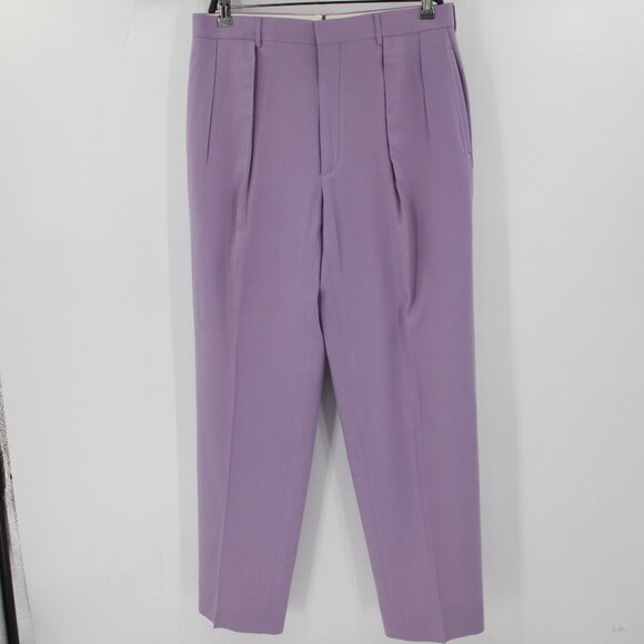 VTG Polo Ralph Lauren Pants Mens 32 L30 Cashmere Pleated Straight Leg Trousers - Picture 1 of 16